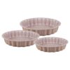 Dessini 3-Piece Granite Round Oven Tray Set Mauve