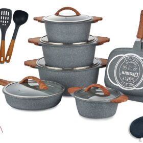 Dessini Cookware Set 19-Piece Gray