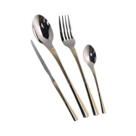 Dessini Stainless Steel Cutlery Set With Luxury Box 600 Silver & Gold 148 Pcs